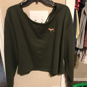 VS pink cropped sweater